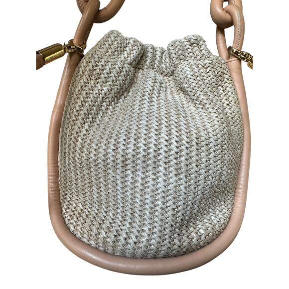 Ganni Small Knot Raffia Bucket Bag - Picture 4 of 13